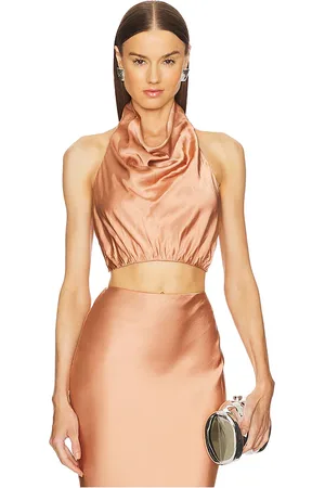 Michael Costello X revolve perla top en color cobre metálico talla S en - Metallic . Talla S (también en XL).
