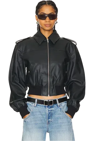 Lovers And Friends Chaqueta dylan faux leather bomber en color talla L en - Black. Talla L (también en M, S, XXS).