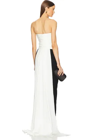Michael Costello Vestido largo sabine en color negro, blanco talla L en - Black,White. Talla L (también en M, S, XS, X