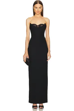 Michael Costello Vestido largo louisa en color talla S en - Black. Talla S (también en XS, XXS).