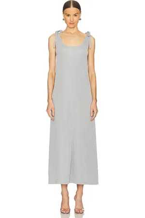 Sleeper Vestido lencero kylie en color metálico talla M en - Metallic Silver. Talla M (también en XS).
