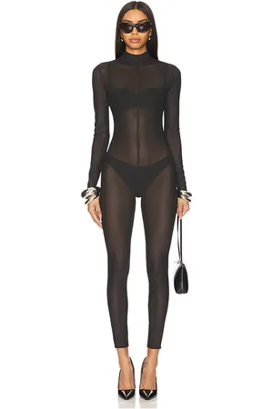 Lovers And Friends Rumi mesh jumpsuit en color talla L en - Black. Talla L (también en M).
