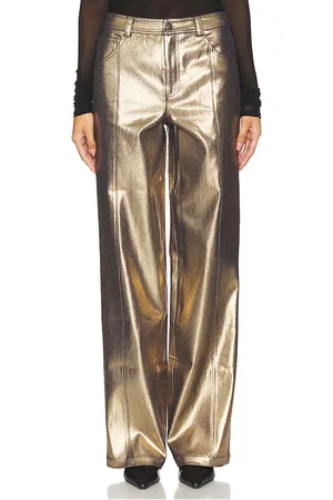 Cinq A Sept Pantalón gold coated francine en color oro metálico talla 00 en - Metallic Gold. Talla 00 (también en 2, 4, 6, 8).