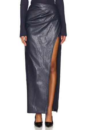 LINE & DOT Falda hansen maxi en color azul marino talla M en - Navy. Talla M (también en S, XS).