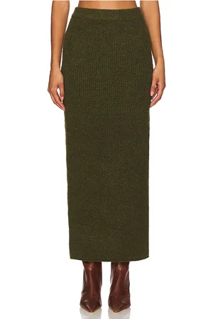 LINE & DOT Falda hart en color talla L en - Olive. Talla L (también en M, S, XS).