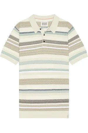 Scotch&Soda Structured knitted polo en color crema talla L en - Cream. Talla L (también en M, S, XL/1X).