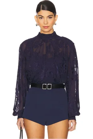 HEMANT AND NANDITA High neck top with cami en color marino talla L en - Navy. Talla L (también en XL, XS).
