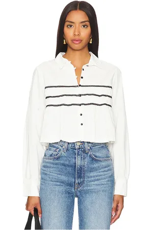 Free People Blusa lace lover en color blanco talla S en - White. Talla S (también en XS).