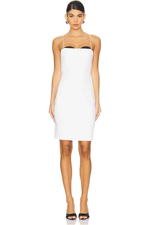 ALICE+OLIVIA Vestido midi ada en color blanco talla 10 en - White. Talla 10 (también en 2, 4).