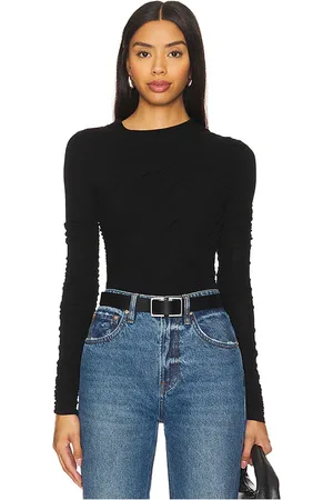 AGOLDE Camiseta tania twist en color talla L en - Black. Talla L (también en M, S, XS).
