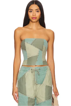 Lovers And Friends Nakita corset top en color roca talla M en - Slate. Talla M (también en S, XS, XXS).