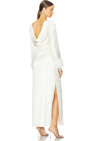 LINE & DOT Vestido gloss midi en color talla L en - . Talla L (también en M, S, XS).