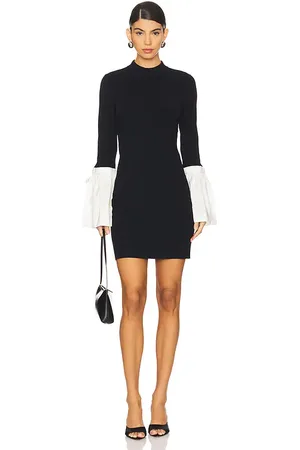 Simkhai Mini vestido punto agathea en color negro talla M en - Black. Talla M (también en S, XS).