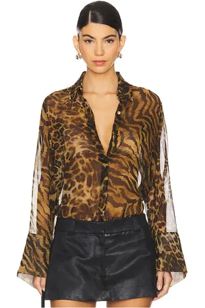 Retrofete Camisa mirren en color marrón talla L en - Brown. Talla L (también en S).