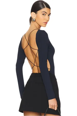 SANS FAFF Body cruzado a la espalda en color talla L en - Navy. Talla L (también en M, XL).