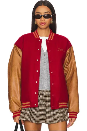 House of Sunny Bomber unisex hofs con mangas en contraste y bordado en color rojo talla XL/1X en - Red. Talla XL/1X (también en X