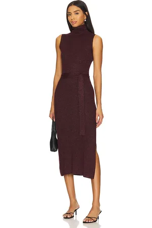 Paige Vestido zoelle en color burgundy talla L en - Burgundy. Talla L (también en M, S, XL).