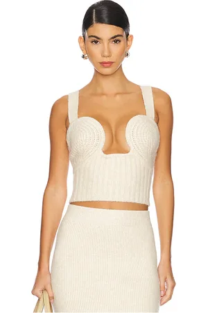 Cult Gaia Kensington knit top en color beige talla S en - Beige. Talla S (también en XS).