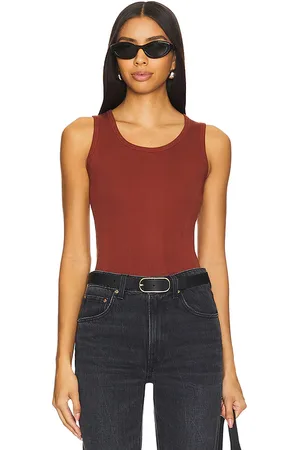 Goldie Estelle Top sin mangas cotton rib en color marrón talla L en - Brown. Talla L (también en M, S).