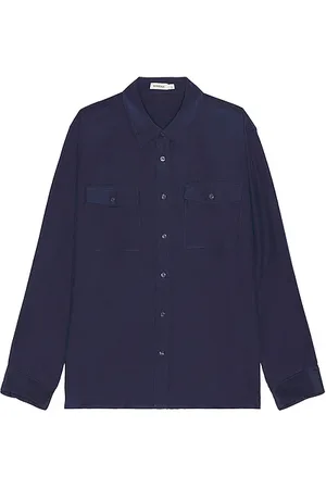 Simkhai Camisa niall en color azul talla L en - Blue. Talla L (también en M, S, XL/1X).