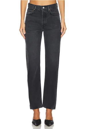 AGOLDE Pantalones rectos de talle alto 90s pinch waist en color negro talla 23 en - Black. Talla 23 (también en 24, 25, 26, 27, 28, 29, 3