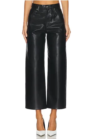 AGOLDE Pantalones rectos de talle alto ren en color negro talla 24 en - Black. Talla 24 (también en 25, 26).