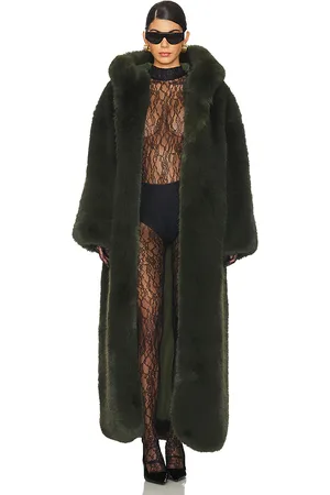 GIUSEPPE DI MORABITO Abrigo fur en color talla M en - Olive. Talla M (también en S).