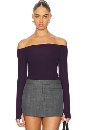Michael Lauren Top manga larga lanny en color morado talla L en - Purple. Talla L (también en M, S, XL, XS).