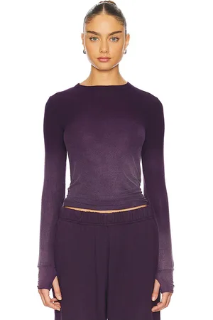 Michael Lauren Top manga larga alick en color morado talla L en - Purple. Talla L (también en M, S, XS).