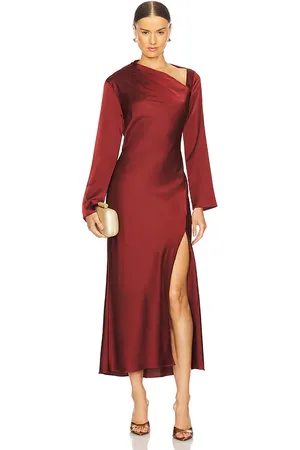 ASTR Vestido catriona en color burgundy talla S en - Burgundy. Talla S (también en XS).
