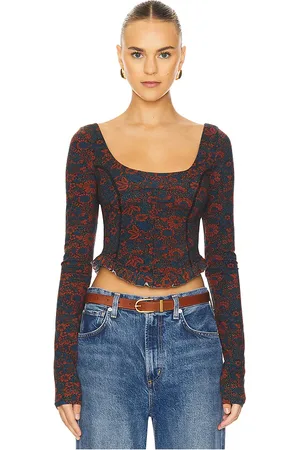 Free People Top manga larga melanie en color multi talla M en - Multi. Talla M (también en S, XL, XS).