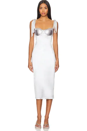 Free People Vestido midi casino got glam en color metálico talla S en - Metallic Silver. Talla S (también en XS).