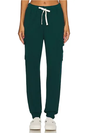 MONROW Pantalón deportivo supersoft fleece cuff cargo en color verde oscuro talla L en - Dark Green. Talla L (también en S, XL).