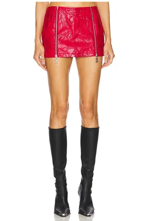 KIM SHUI Mini falda con cremallera en forma de k en color talla L en - Red. Talla L (también en S, XS).