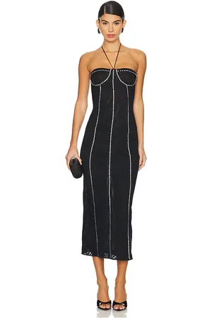 Oseree Vestido midi en color talla L en - Black. Talla L (también en M).