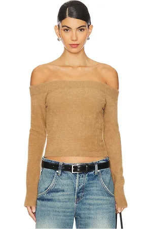 GOOD AMERICAN Top descubierto plush en color bronce talla 3X en - Tan. Talla 3X (también en 4X, L, M, S, XL, XS).