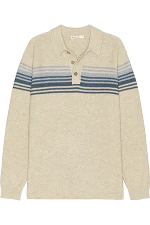 Marine Suéter polo ellias chest stripe en color beige talla L en - Beige. Talla L (también en M, S).