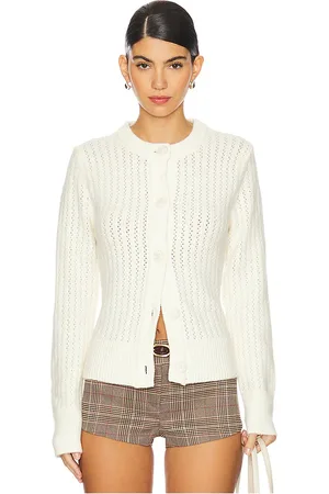 Steve Madden Cárdigan illiana en color ivory talla L en - Ivory. Talla L (también en M, S, XL, XS).