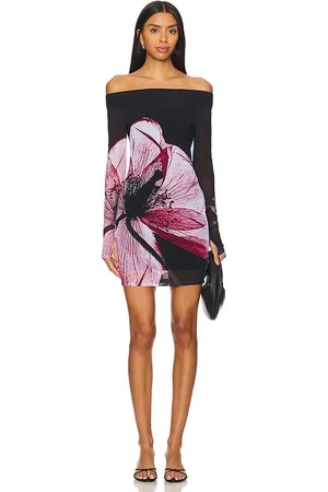 ALICE+OLIVIA Vestido dorinda en color black,rose talla 0 en - Black,Rose. Talla 0 (también en 2, 4).
