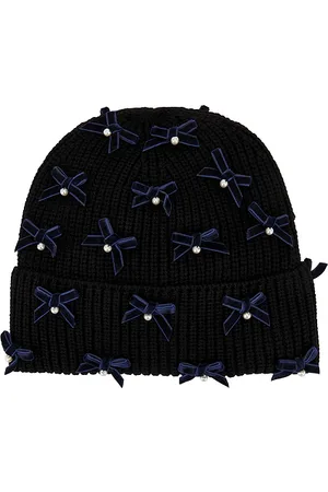 Lele Sadoughi Gorro bow embellished en color negro talla all en - Black. Talla all.