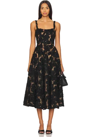 Bronx and Banco Vestido midi sabrina en color talla L en - Black. Talla L (también en S).