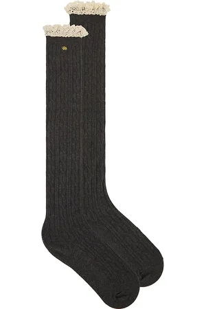 Lele Sadoughi Calcetin victoria knee high en color gris talla all en - Grey. Talla all.