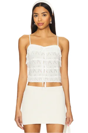 For Love & Lemons Jayla knit cami top en color talla L en - Cream. Talla L (también en M, S, XS).