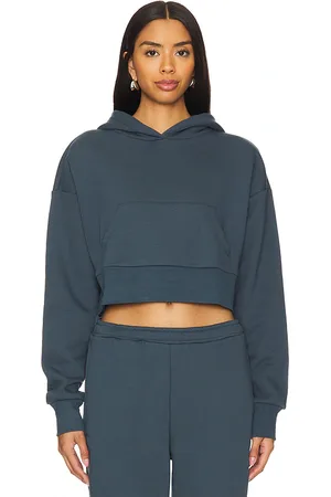 IVL COLLECTIVE Sudadera cropped en color roca talla L en Roca Oscura - Slate. Talla L (también en M, S, XL, XS).
