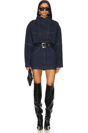 RONNY KOBO Vestido maddix en color denim-dark talla M en - Denim-Dark. Talla M (también en XL).