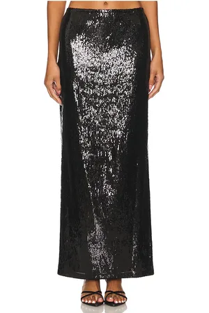 LnA Falda elettra sequin column en color talla S en - Black. Talla S (también en XS).