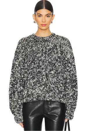 ANINE BING Jersey cuello redondo sydney en color negro, blanco talla L en - Black,White. Talla L (también en M).