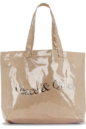Museum of Peace and Quiet Bolso tote wordmark pvc kraft tote bag en color beige talla all en - Beige. Talla all.