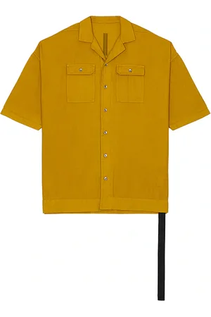 DRKSHDW BY RICK OWENS Camisa magnum en color amarillo mostaza talla L en - Mustard. Talla L (también en M, XL/1X).