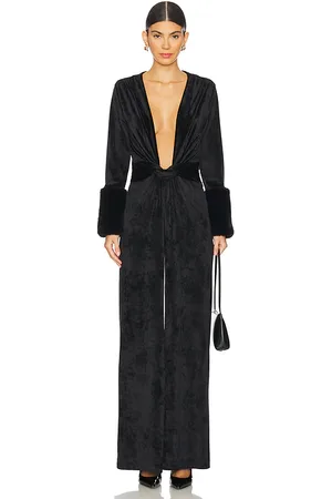 Leslie Amon Amanda maxi jumpsuit en color talla M en - Black. Talla M (también en S, XS).